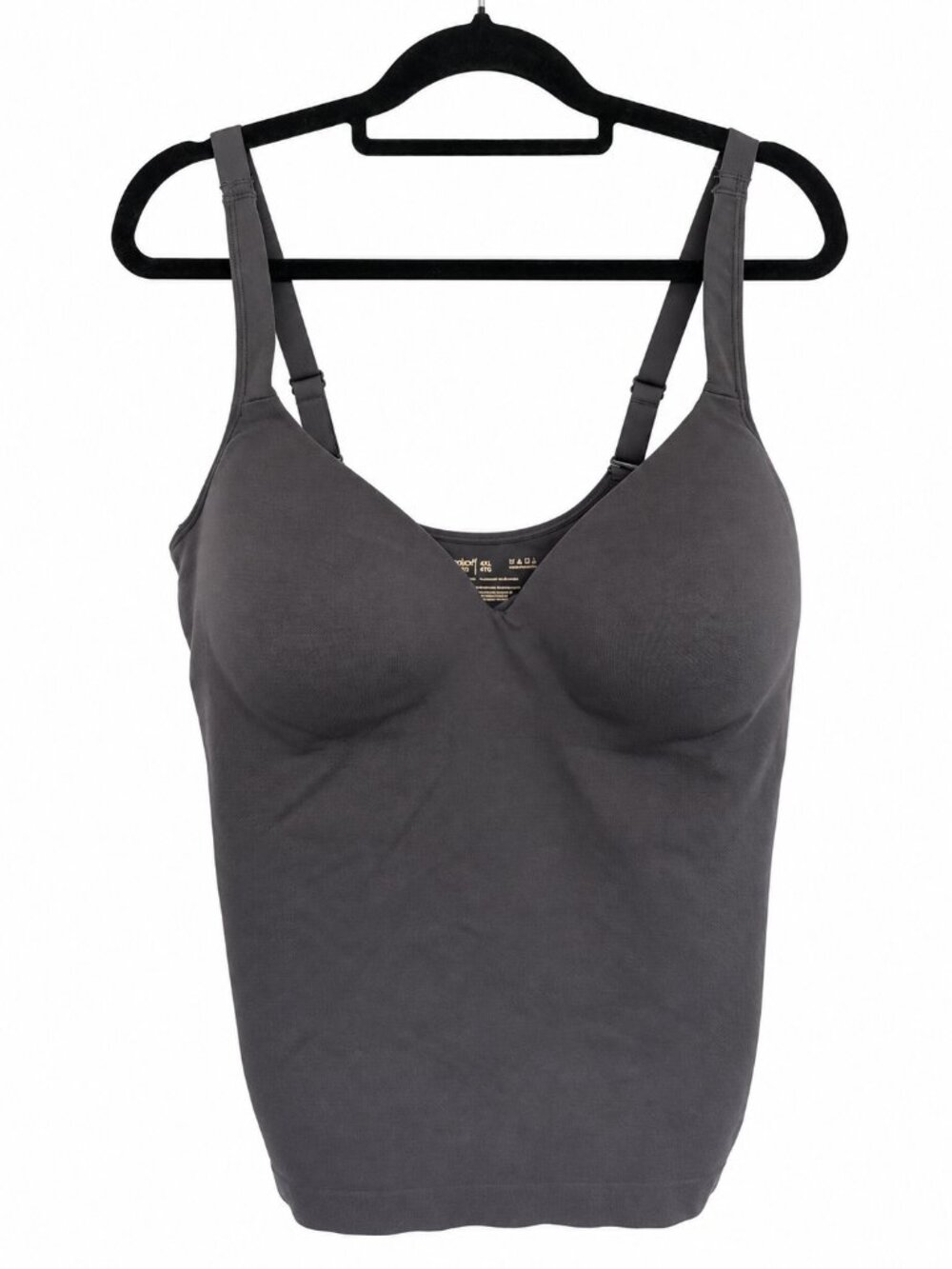 Shapermint Essentials Sweetheart Built-In Bra Shaper Cami | 4XL | Charcoal